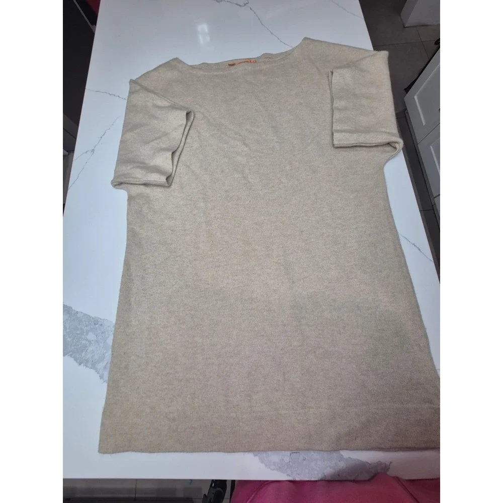 Tory Burch 100 Cashmere Sweater Dress Beige Size M Style 3819